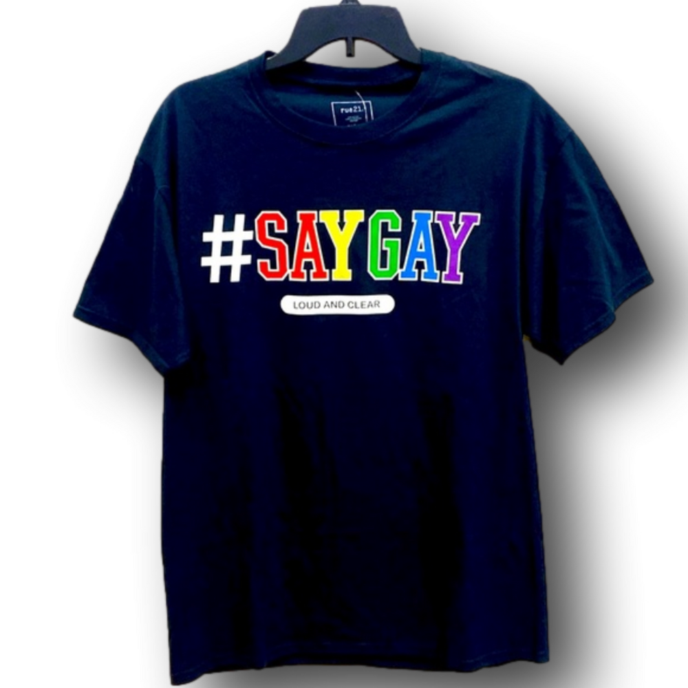 #SAYGAY Pride Graphic T-Shirt - Size Medium - NWT